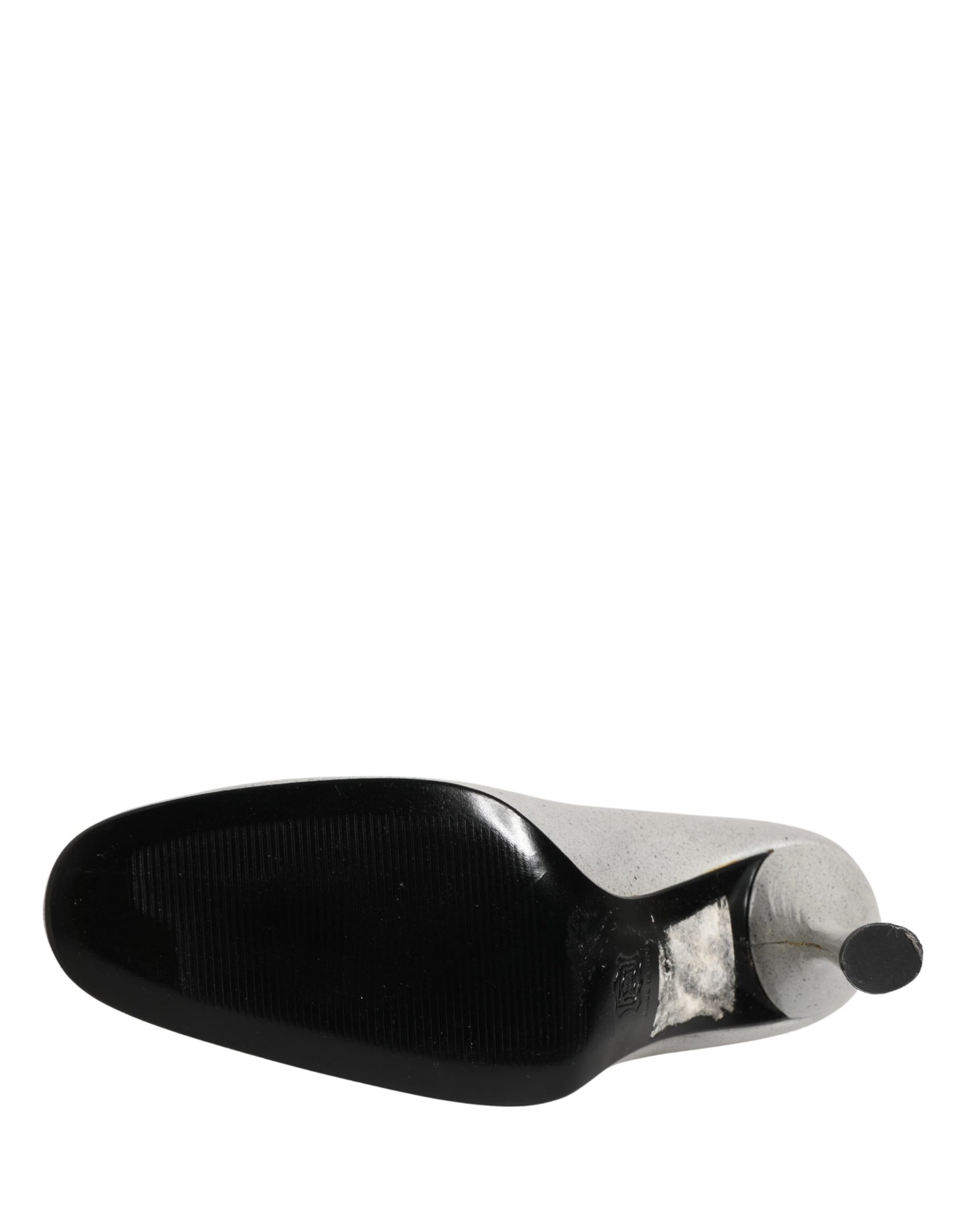 Dolce & Gabbana White Leather High Heels Women Pumps Shoes