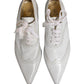 Dolce & Gabbana White Leather Brogue Oxford Lace Up Shoes