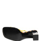 Dolce & Gabbana Multicolor Leather Block Heels Sandals Shoes