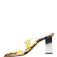 Dolce & Gabbana Multicolor Leather Block Heels Sandals Shoes