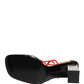 Dolce & Gabbana Multicolor Leather Block Heels Sandals Shoes