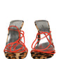 Dolce & Gabbana Multicolor Leather Block Heels Sandals Shoes