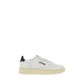 Autry White Calf Leather Bos Taurus Low Top Sneakers