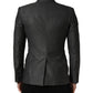 Dolce & Gabbana Dark Gray Wool Slim Fit Coat Jacket Blazer