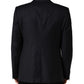 Dolce & Gabbana Black Wool Slim Fit Coat Men Jacket Blazer