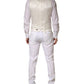 Dolce & Gabbana White SARTORIA Linen 2 Piece Men Formal Suit