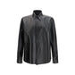 Dolce & Gabbana Black Leather Dress Shirt