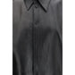 Dolce & Gabbana Black Leather Dress Shirt