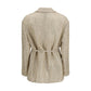 Brunello Cucinelli Beige Silk Coat
