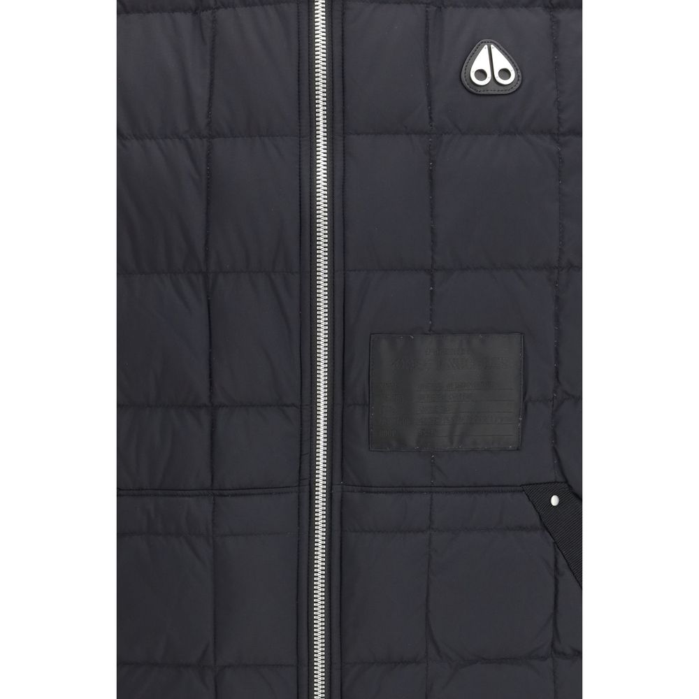 Moose Knuckles Black Nylon Sleveless Jacket