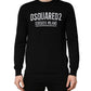 Dsquared² Black Logo Knitted Crew Neck Men Pullover Sweater