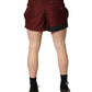 Dolce & Gabbana Maroon Polyester Drawstring Shorts Swimwear