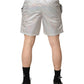 Dolce & Gabbana Silver Polyester Drawstring Men Shorts Swimwear