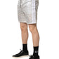 Dolce & Gabbana Silver Polyester Drawstring Men Shorts Swimwear