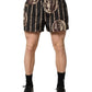 Dolce & Gabbana Black Roman Coin Print Swim Shorts Swimwear