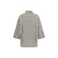 Sara Roka Blue Cotton Pattern Shirt