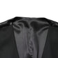 Dolce & Gabbana Black Wool Single Breasted Men Waistcoat Vest