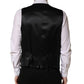 Dolce & Gabbana Black Wool Single Breasted Men Waistcoat Vest