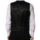 Dolce & Gabbana Black Wool Single Breasted Men Waistcoat Vest