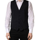 Dolce & Gabbana Black Wool Single Breasted Waistcoat Vest