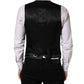 Dolce & Gabbana Black Stripe Single Breasted Waistcoat Vest