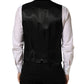 Dolce & Gabbana Dark Gray Single Breasted Men Waistcoat Vest