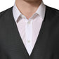 Dolce & Gabbana Dark Gray Single Breasted Men Waistcoat Vest