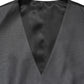 Dolce & Gabbana Dark Gray Single Breasted Men Waistcoat Vest