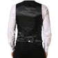 Dolce & Gabbana Dark Gray Wool Dress Formal Waistcoat Vest