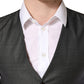 Dolce & Gabbana Dark Gray Wool Dress Formal Waistcoat Vest