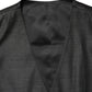 Dolce & Gabbana Dark Gray Wool Dress Formal Waistcoat Vest