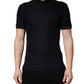 Dolce & Gabbana Dark Blue Silk Short Sleeve Men Polo T-shirt