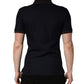 Dolce & Gabbana Dark Blue Silk Short Sleeve Men Polo T-shirt