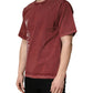 Dolce & Gabbana Maroon Print Round Neck Short Sleeve T-shirt