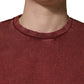 Dolce & Gabbana Maroon Print Round Neck Short Sleeve T-shirt