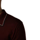 Dolce & Gabbana Maroon Re-Edition Wool Long Sleeves T-shirt