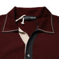 Dolce & Gabbana Maroon Re-Edition Wool Long Sleeves T-shirt