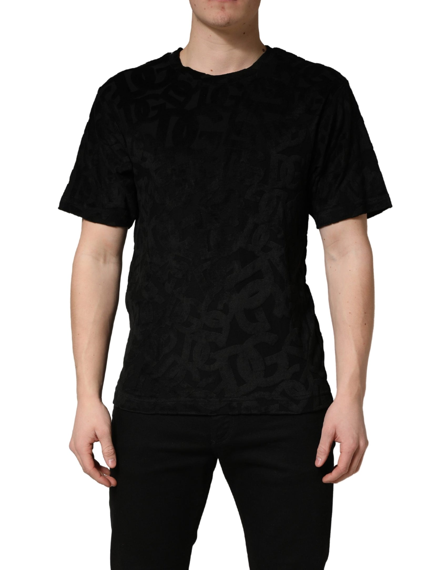 Dolce & Gabbana Black DG Mania Logo Print Casual  T-shirt