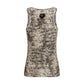 PINKO Beige Cotton Sleeveles T-Shirt