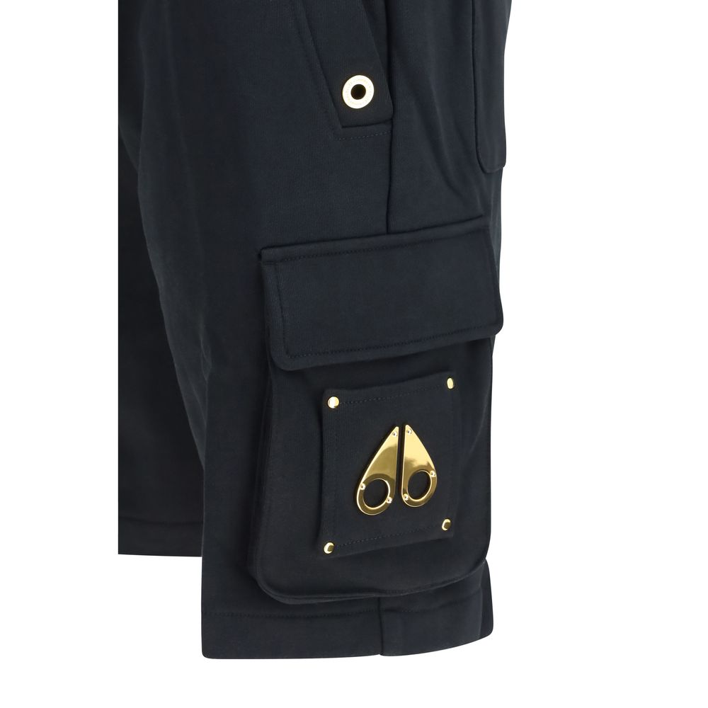 Moose Knuckles Black Cotton Bermuda Shorts