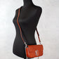 Marc Jacobs The Mini Shoulder Bag Spice Brown Embossed Leather Crossbody Bag