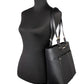 Michael Kors Womens Jet Set Travel Medium Double Pocket Tote Black/SIlver 35F3GTVT8B-001