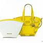 Michael Kors Kimber Small Daffodil Leather 2-In-1 Zip Tote Messenger Bag Purse