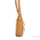 Michael Kors Dover Small Luggage Pebbled Leather Half Moon Crossbody Bag Purse