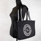 Marc Jacobs Medium Black Canvas Fabric Shoulder Convertible Tote Purse Bag