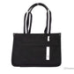 Marc Jacobs Medium Black Canvas Fabric Shoulder Convertible Tote Purse Bag