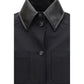 Max Mara Black Polyester Pattern Shirt