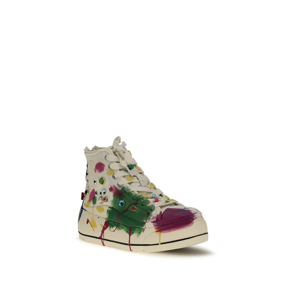 R13 Multicolor Cotton High Top Sneakers