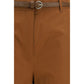 Max Mara Brown Cotton Casual Pants