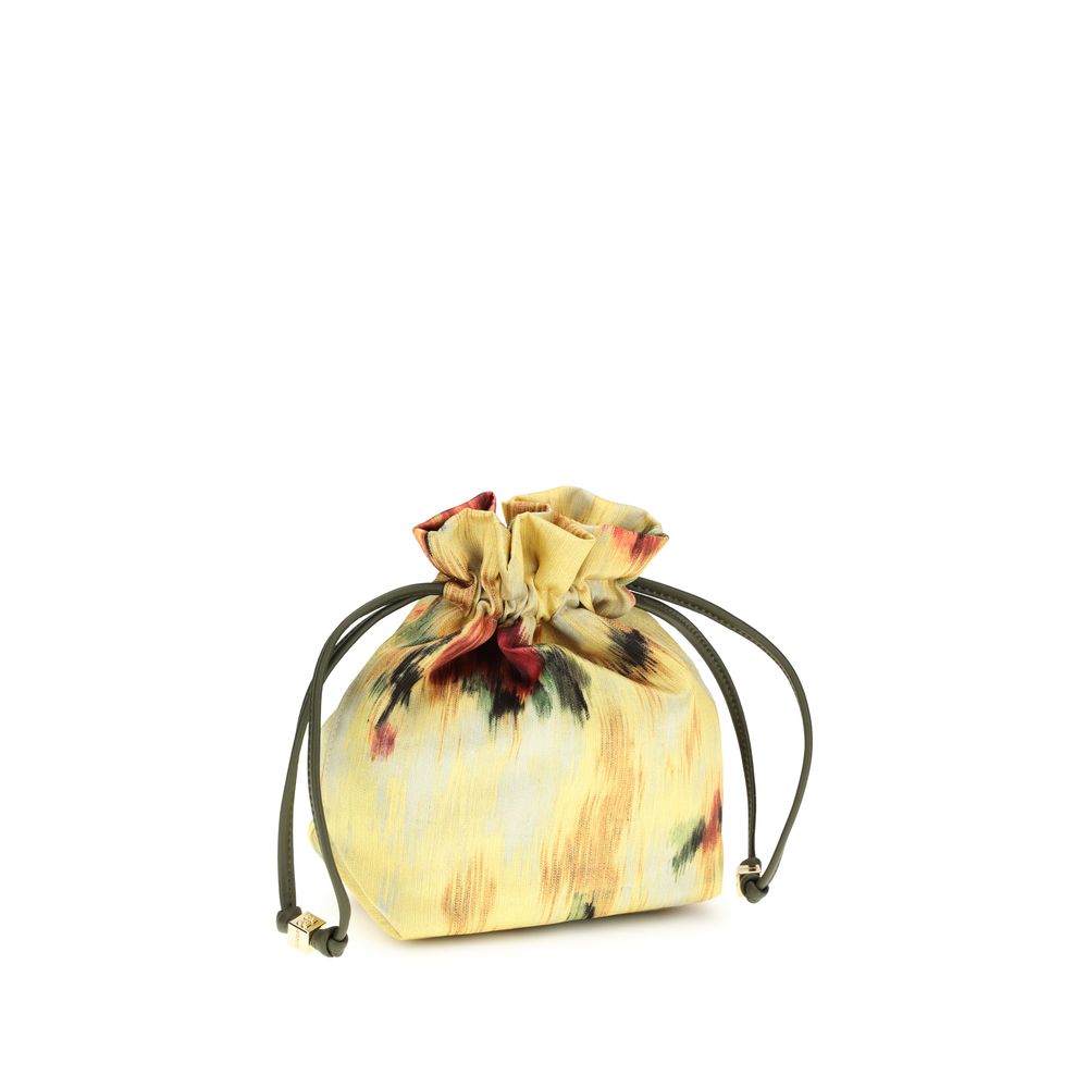 Ganni Bicolor Recycled Cotton Clutch Bag